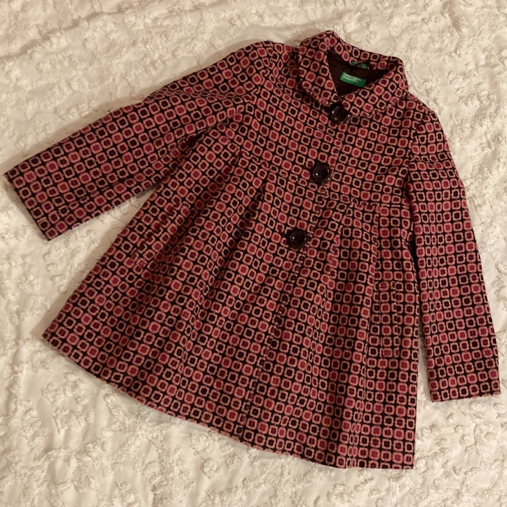 Benetton Coat Girls Medium (7-8) Never Worn!